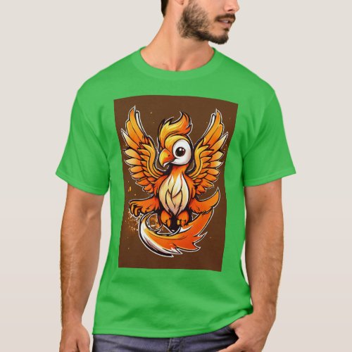 Winged Elegance T_shirt Adorned with a Striking 