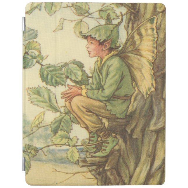 Winged Elm Fairy Sitting in a Tree iPad Smart Cover (Front)