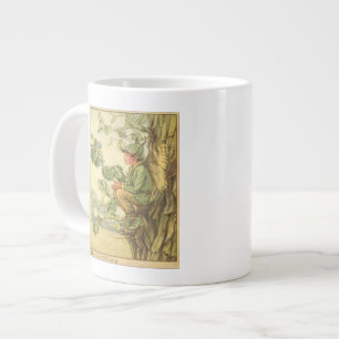 Winged Elm Fairy Sitting in a Tree Large Coffee Mug