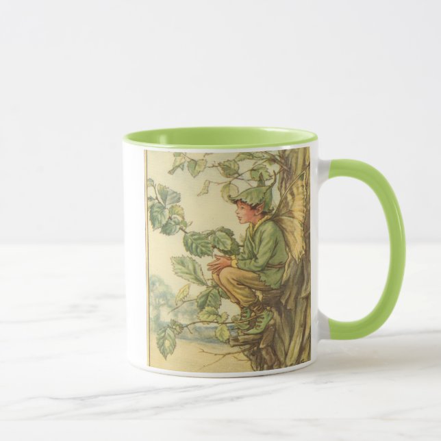 Winged Elm Fairy Sitting in a Tree Mug (Right)