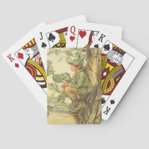 Winged Elm Fairy Sitting in a Tree Poker Cards