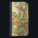 Winged Elm Fairy Sitting in a Tree Samsung S4 Wallet Case<br><div class="desc">It must be difficult being an elm fairy. This winged storybook creature is sitting in a tree,  taking a few minutes to enjoy the day. Order this fantastical print today!</div>