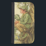 Winged Elm Fairy Sitting in a Tree Samsung S4 Wallet Case<br><div class="desc">It must be difficult being an elm fairy. This winged storybook creature is sitting in a tree,  taking a few minutes to enjoy the day. Order this fantastical print today!</div>