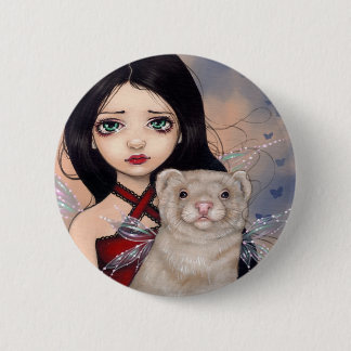 "Winged Ferret" Button