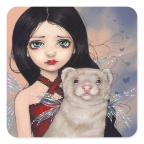 "Winged Ferret" Sticker