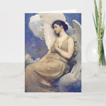 Winged Figure Beautiful Angel Card by encore_arts at Zazzle