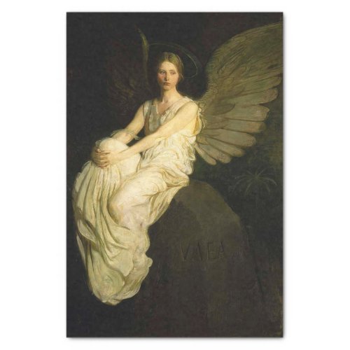 Winged Figure on a Rock by Abbott Thayer Tissue Paper