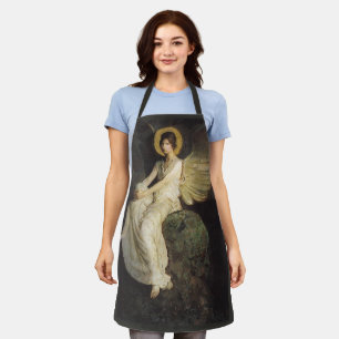 Winged Figure Seated Upon a Rock by Abbott Thayer Apron