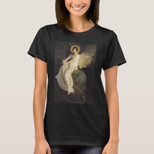 Winged Figure Seated Upon a Rock by Abbott Thayer T_Shirt