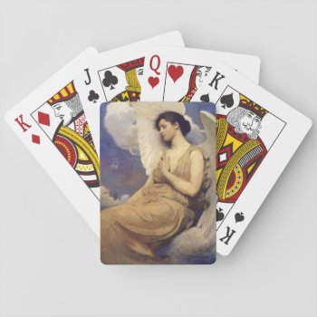 Winged Figure Vintage Angel Playing Cards by encore_arts at Zazzle