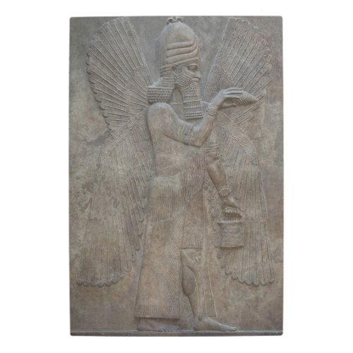 Winged Genie benisseur The Ancient Assyrians Metal Print
