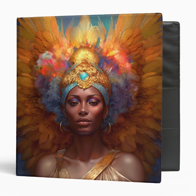 Winged Goddess Fantasy Art 3 Ring Binder (Front/Inside)
