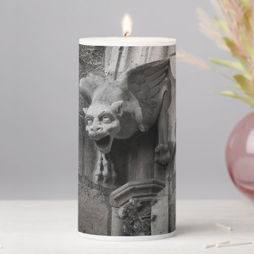 Winged Gothic Gargoyle 3 x 6 Pillar Candle