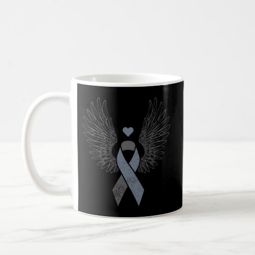 Winged Gray Ribbon Brain Cancer Awareness Coffee Mug