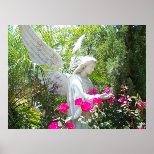 Winged Guardian Garden Angel Tropical Poster Photo