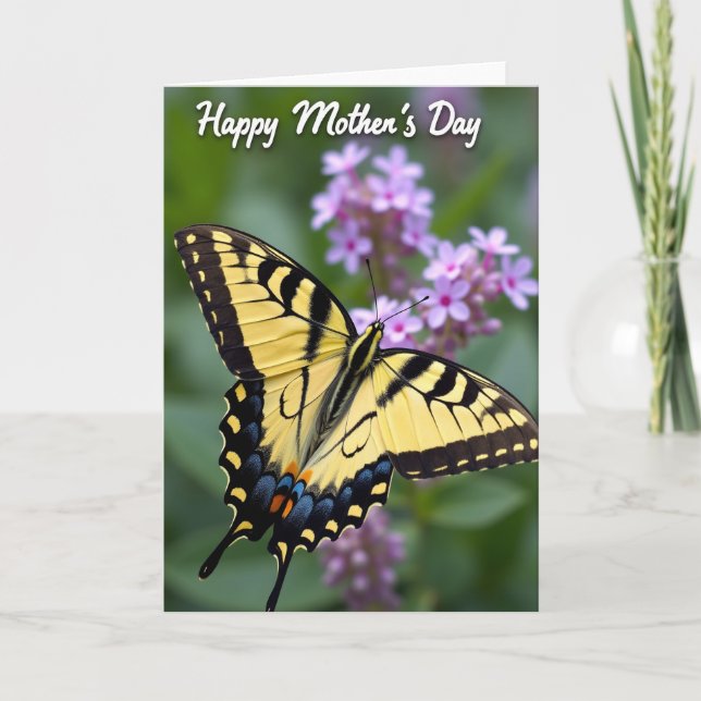 Winged Happy Mothers Day Card (Front)