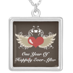Winged Heart 1st Anniversary Necklace
