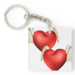 Winged Heart Acrylic Keychain