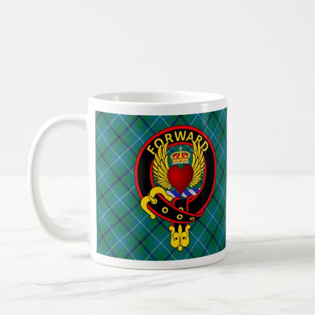 Winged Heart Ancient Douglas tartan mug (Left)