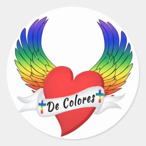 Winged Heart DeColores Palanca Sticker
