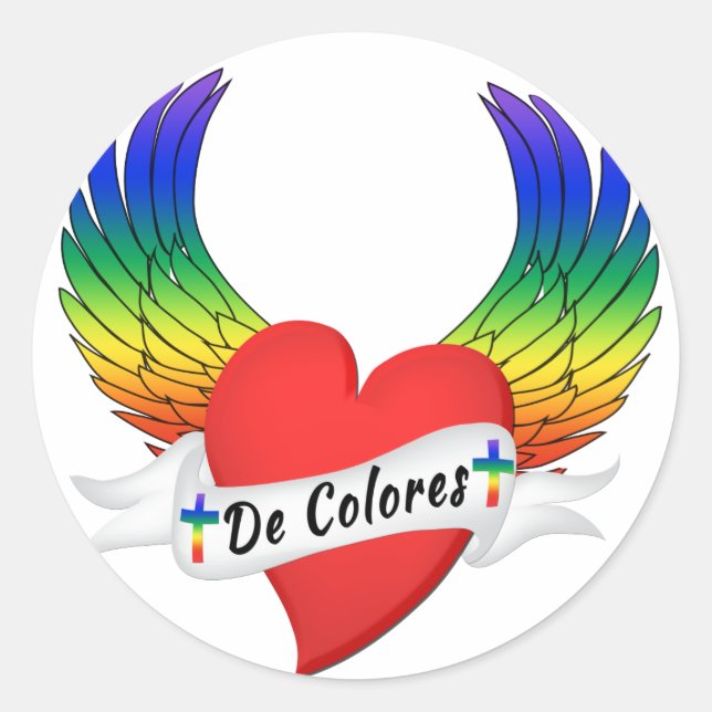 Winged Heart DeColores Palanca Sticker (Front)
