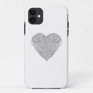 Winged Heart Doodle iPhone 11 Case