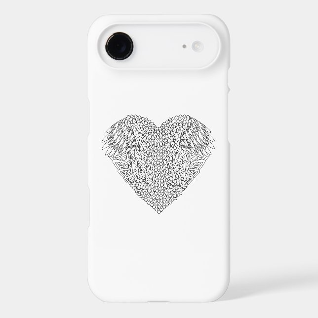 Winged Heart Doodle Case-Mate iPhone Case (Back)