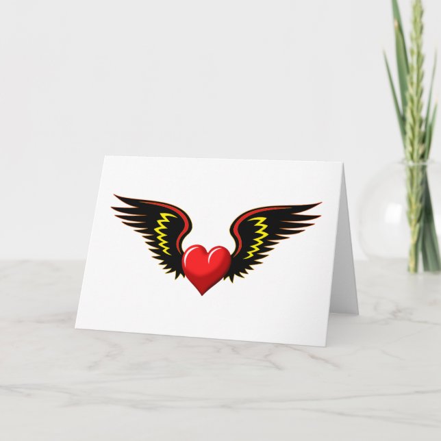 Winged Heart Holiday Card (Front)