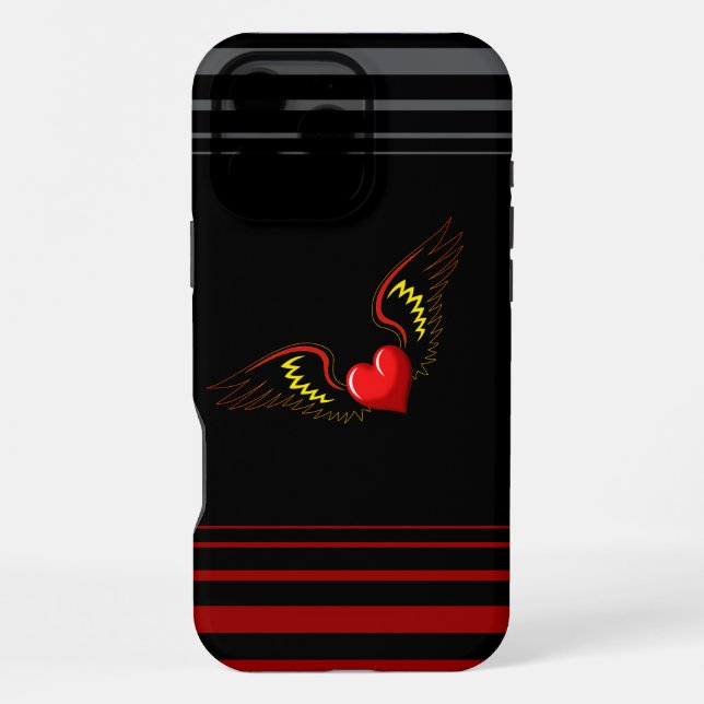 Winged Heart Iphone Case (Back)
