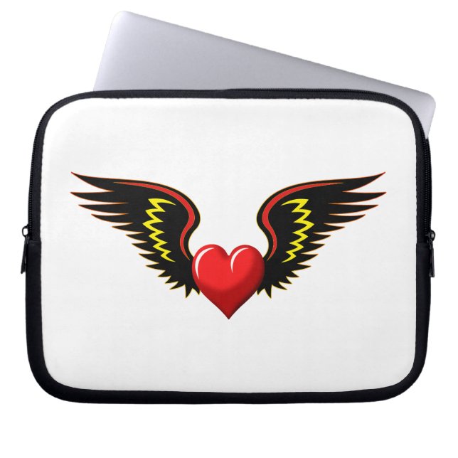 Winged Heart Laptop Sleeve (Front)