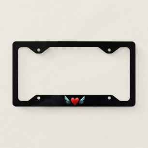 Winged Heart License Plate Frame