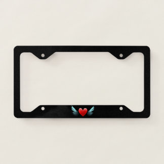 Winged Heart License Plate Frame