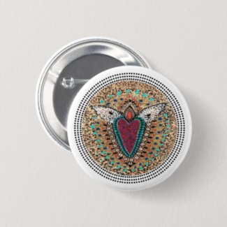 winged heart melissa campagnoli button