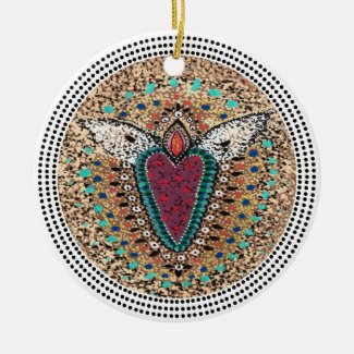 winged heart melissa campagnoli ceramic ornament