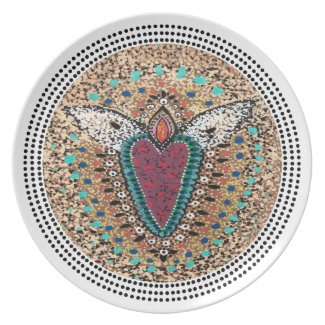 winged heart melissa campagnoli dinner plate