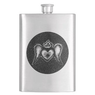 Winged Heart Melissa Campagnoli Flask