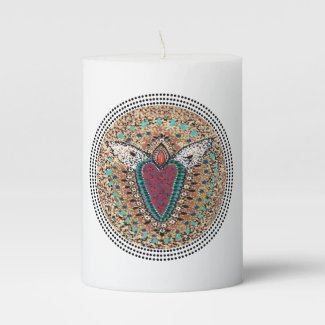 winged heart melissa campagnoli pillar candle