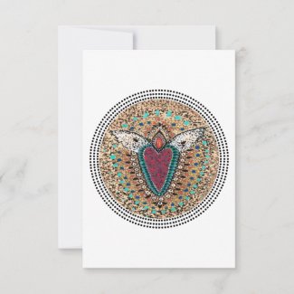 winged heart melissa campagnoli RSVP card