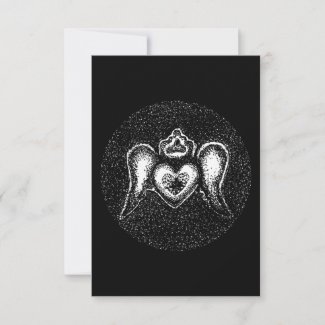 Winged Heart Melissa Campagnoli RSVP Card