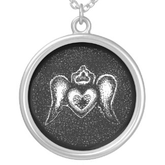 Winged Heart Melissa Campagnoli Silver Plated Necklace