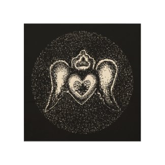 Winged Heart Melissa Campagnoli Wood Print