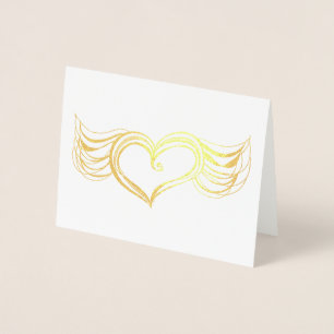 Winged Heart Sketch Foil Card