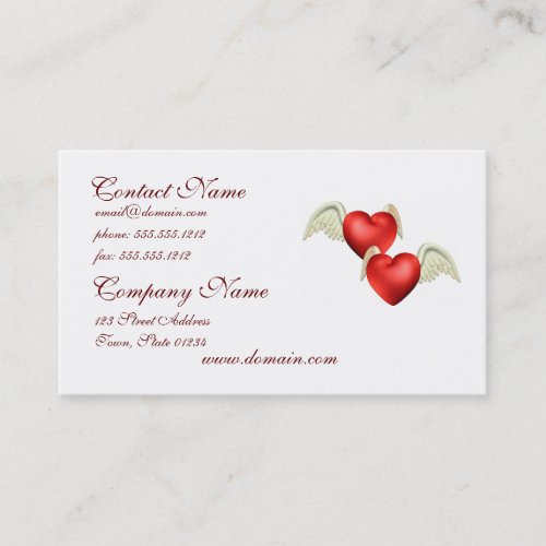 Winged Hearts Business Cards