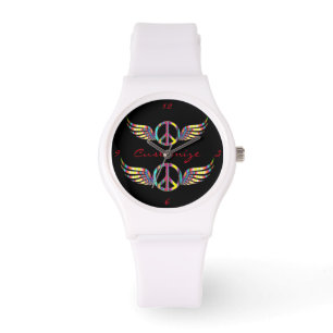 Winged Hippie Peace Symbol Thunder_Cove Watch