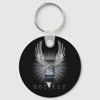 Winged Hockey Keychain