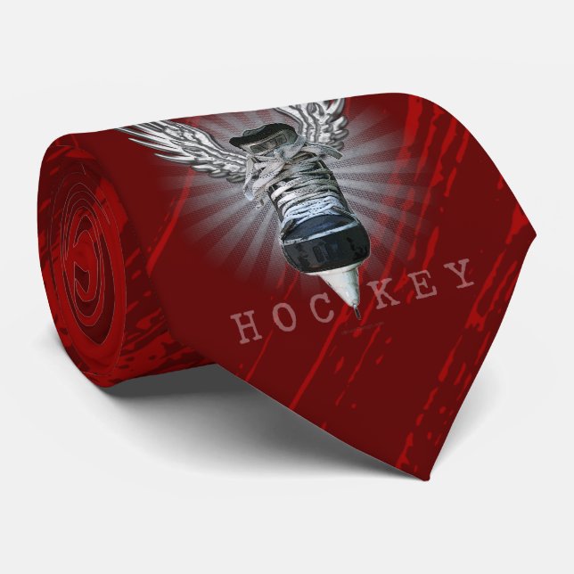 Winged Hockey Personalized tie (Rolled)