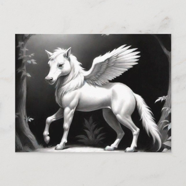 Winged Horse Fantasy Art Postcard (Front)