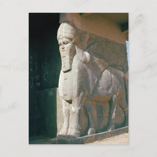 Winged human_headed bull Neo_Assyrian Period Postcard