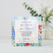 Winged Jewels Hummingbirds - Wedding Invitation (Standing Front)
