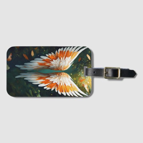 Winged Journey Futuristic Fine Line Luggage Tags